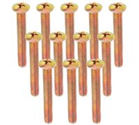 20pcs M8x60mm Bed Frame Screws in Cold Rolled Steel, Flat Head | Threaded Design, Golden Finish, Secure Fit for Furniture Assembly, Diyers, Carpenters, Wood Boards