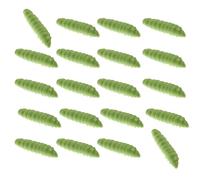 20Pcs Maggot Fishing Lures Floating Baits 4Cm Size Simulation Grub Soft Baits for Most Types of Fishing Activity Simulation Grub Soft