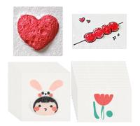 20pcs Magic Foam Texture Papers, Square Foam Texture Paper Puffy Texture Paper White Cellulose Cards Foam Texture Painting Sheets for DIY Art Kids Craft Supplies