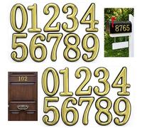 20PCS Mailbox Numbers for Outside, House Numbers 0-9, Self-Adhesive 3D Mail Box Number, Gold Mailbox Number Stickers for Mail Box, Apartment, House, Trash Bins,Office Hotel Room 2 Inch