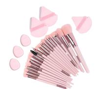 20pcs Makeup Brush Set Artistry Brushes Kabuki Powder Brush Eyeshadow Stippling Brush Premium Synthetic Make Up Brush Set For Contouring Concealer Foundation Powder Eye Shadows Brush(Pink)