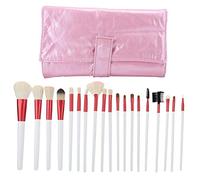 20pcs Makeup Brushes Set, Foundation Blush Powder Concealer Eye Shadows Cosmetic Brushes with Soft Plant Fiber Bristles, Elegant Pink Handle for Daily Professional Makeup