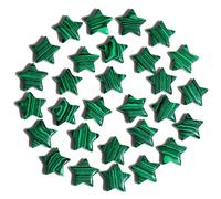 20PCS Malachite Star Crystals Healing Stones Mini Crystal Cute Polished Pocket Stone Thumb Star Gemstones Set Bulk Wholesale Reiki Energy Balancing Star Decor Christmas Day Gifts for Women