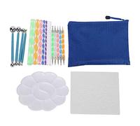 20Pcs Mandala Dotting Tools Set, DIY Art Rock Dot Painting Kit, Complete Dotting Stencil Tray with Acrylic Rods and Stainless Steel Tools, Storage Bag for Nail Painting