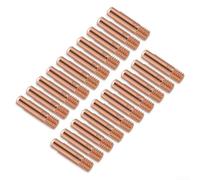 20pcs MB15AK Welding Tips for 15AK MIG/MAG Torch, 1mm Tip Diameter, M6 x 25mm Thread, Compatible with 0.6/0.8/1.0mm Wire, Copper No(1.0MM)
