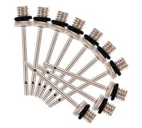 20pcs Metal Ball Inflation Needles, 5mm Thread, Spare Parts | Silver-plated Copper, Rust-resistant Side-hole Tip, for Soccer and Dodgeballs, Portable School Sports Use