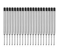 20pcs Metal Ballpoint Pen Refill 1.0mm Black Ink Medium Point