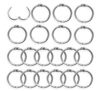 20Pcs Metal Book Ring 20mm / 0.79inch Binder Rings Loose Leaf Binder Rings Small Book Rings for Flash Cards, Treasury Tags, Cue Cards, School, Office, Home