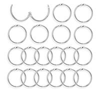 20pcs Metal Book Rings 25mm / 1 inch - Loose Leaf, Binder, Small Book Rings for Flash Cards, Treasury Tags, Cue Cards, School, Office, Home