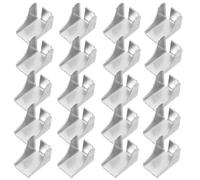20pcs Metal Cabinet Shelf Support Clips, Pegs Iron Shelf Holders | Cabinet Shelf Clips, 7mm Opening Slot, Silver Finish, Office Storage Use