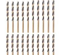 20pcs Metal Drill Bits for Hard Steel, Cobalt Drill Bit Set, 3.0mm*10/4.0mm*5/5.0mm*5, Steel Drill Bits for Hard Steels, Cast Iron, Copper, Aluminium, Plastic, and Wood