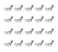 20Pcs Metal M6 Wing Nuts High Strength M6 Wing Butterfly Nut Durable Useful Wing Nuts Assortment Kits Heavy Duty Fasteners Wing Nuts for Threaded Bolts