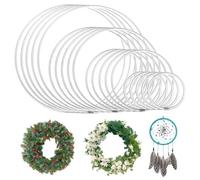 20Pcs Metal Rings for Craft 5/10/15/20 cm Dream Catcher Ring Macrame Hoops | Metal Floral Hoop,Wreath Making Supplies for DIY Arts and Crafts, Home Wedding Wall Hanging Decorations, Silver