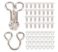 20pcs Metal Sewing Hooks and Eyes Closure Hooks for Cheongsam, Bra, Pants, Invisible Fasteners for Diy Sewing Projects, Silver