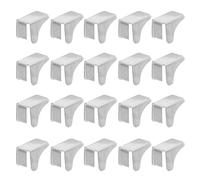 20pcs Metal Shelf Support Peg Clips for Cabinet and Office Storage | Iron Construction, 7mm Opening Slot, Effortless Installation, Universal Compatibility, Silver Finish