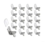 20pcs Metal Shelf Support Pegs for Cabinets, L Shaped Brackets for Sturdy Shelving Solutions