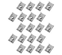 20Pcs Metal U Clips Chimney Nuts Spire Fasteners Lug Speed Fixings Panel M5 M6 M8 Zinc Plated Resistant Greater Clamping Force Than Traditional U Clips for Vehicles Appliances(M5)