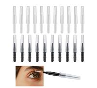 20pcs Micro Eyebrow Brush with Cap, Micro Brow Lamination Brush Multifunctional Micro False Lashes Mascara Brush Comb Spoolies for Eyelash Lifting Extending Eye Brow Cleaning