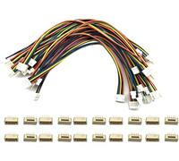 20Pcs Micro JST GH 5Pin 1.25mm Male to Male Connector,GH1.25 Terminal Connector Wire Cable 15cm 28AWG