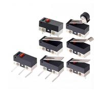 20PCS Micro Limit Switch C NO NC 3 Pins PCB Terminals SPDT 1A 125V Roller Arc lever Snap Action Push Micro Mouse switches(BENT HANDLE)