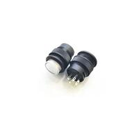 20PCS Micro Power Switch LED Light Lock with Lock Circular Button Universal Key Switch 16mm 3A 250V 4PIN R16-503AD(R16-503AD white)