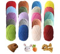 20PCS Milk Cotton Yarn, Cotton Yarn for Crocheting, Multicolor Super Soft Milk for Knitting Crochet Baby Garments Hat Socks Scarf Toy Making