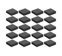 20pcs Mini Black Aluminum Heat Sinks, Electronic Component Heatsinks, 20 x 20 x 6mm PCB Chip Cooler with Oxidised Surface, for PC CPUs IC Power Supplies LED Drivers Electrical (Without adhesive)