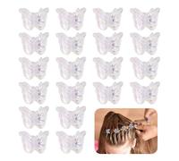 20pcs Mini Butterfly Hair Clips for Girls, Small Butterfly Claw Hair Pin Sparkly Colorful Hair Accessories for Baby Women (Fantasy Color)