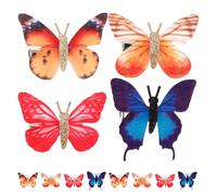 20pcs Mini Butterfly Hair Clips, Metal Veil Hair Accessories | Cute Retro Style, Holds Thick Straight or Curly Hair, for Dance Parties and Everyday Styling Random Color