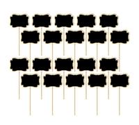20pcs Mini Chalkboard Plant Labels Wooden Lightweight Black Signs