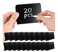 20Pcs Mini Chalkboard Signs, Small Food Labels for Buffet, Price Tags for Display Food Pricetags Message Board(10 X 7.5CM)