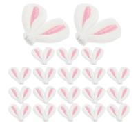 20pcs Mini Easter Bunny Ear Felt Rabbit Ears Crafts for Craft Diy Headband Hair Clips Making Accessory Easter Party Supplies