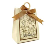 20PCS Mini Gift Bags, Bird & Flower Goodie Bags with Ribbon Handle for Party Favors Treat Boxes Wedding Bridal Baby Shower Birthday Party Presents 3.9"x2.6"x1.4"(Cream)