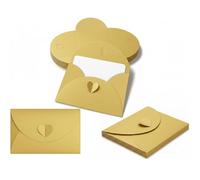 20PCS Mini Gift Card Envelopes, Envelopes with Heart Clasp,Greeting Cards Gifts, Gold Envelopes, Handmade Seed, Blank Cards and Envelopes for DIY Gift Cards Weddings Birthdays and Party Favors