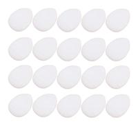 20pcs Mini Makeup Puff for T-zone, Dry and Wet Use | Hydrophilic Fabric, Strap Design, White Finish, On-the-go Touch-ups, Suitable for Dry Powder Products