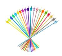 20pcs Mini Manual Pointers Finger Pointer Plastic Teacher Reading Pointer Stick Primary Kindergarten Teaching Reading (Macaron Color, Clear)