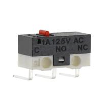 20PCS Mini Micro Limit Switch C NO NC 3 Pins PCB Terminals SPDT 1A 125V Roller Arc lever Snap Action Push Mouse switches(BENT FOOT-2,100PCS)