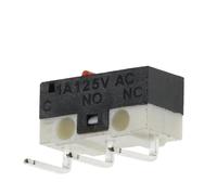 20PCS Mini Micro Limit Switch C NO NC 3 Pins PCB Terminals SPDT 1A 125V Roller Arc lever Snap Action Push Mouse switches(BENT FOOT-1,100PCS)