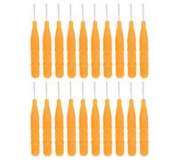 20pcs Mini Orange Eyebrow Makeup Brush Pp Nylon Handle