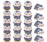 20Pcs Mini Penguins 4 Postures Cute Cartoon DIY Mini Penguin Figurines Decorative Mini Resin Animals for Micro Landscape Dollhouse Garden.