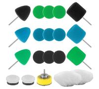 20Pcs Mini Polishing Pads, Sponge Wool Polisher Pads, Wear-Resistant Absorbent, Car Detail Small Area Polishing Gasket for Car Headlights Door Handles, Glass Scratches, Interior Console Panels