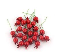 20Pcs Mini Red Pomegranate Artificial Fruits Ornaments Lifelike Pomegranate Decor for Wedding Home Party Christmas Crafts Decor Artificial Plants and Flowers