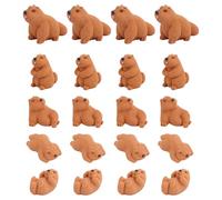 20pcs Mini Resin Groundhogs, Adorable Miniature Groundhog Gifts Small Animal Figurine Ornaments for DIY Fairy Garden Moss Miniature Landscape & Desktop Potted Plant Decor