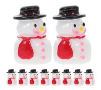 20pcs Mini Resin Snowman Figurine for Christmas Home and Party Decor