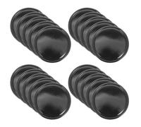 20pcs Mini round Dashboard Grip Mat 1.6 Inch Silicone Anti Slip Pad | Black, Micro Textured Finish, Raised Edges and Flexible Build for Cards, Chargers and Dashboards
