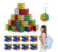 20Pcs Mini Rubix Cube Set, Mini Puzzles for Party Bags and Desk Play, Compact 3x3 cm Brain Games for Teens and Office Workers, Speed Cube Style for Travel Entertainment and Stress Relief Activities