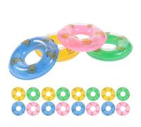20Pcs Mini Swim Rings Inflatable Tiny Pool Floats for Mini House Decoration Random Colors Material for Pool Parties and Creative Decor