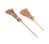 20PCS Mini Witch Broom 14CM Mini Witch Broom, Ornament 10CM Halloween Straw Craft for Cosplay School Party Birthday Wedding
