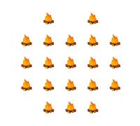 20pcs Miniature Campfire Fire Ornament Fake Realistic Mini Fire Model Handicraft for Dollhouses Bonfire DecorationDIYHouseDecoration Mini HouseAccessories forParties Gardens and CreativeDisplays (20)