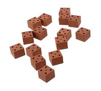 20Pcs Miniature Clay Bricks, Mini Bricks for Diy Projects, Landscaping, Dollhouse, Micro Landscape, Chocolate Color, 0.67 X 0.67 X 0.55 Inch